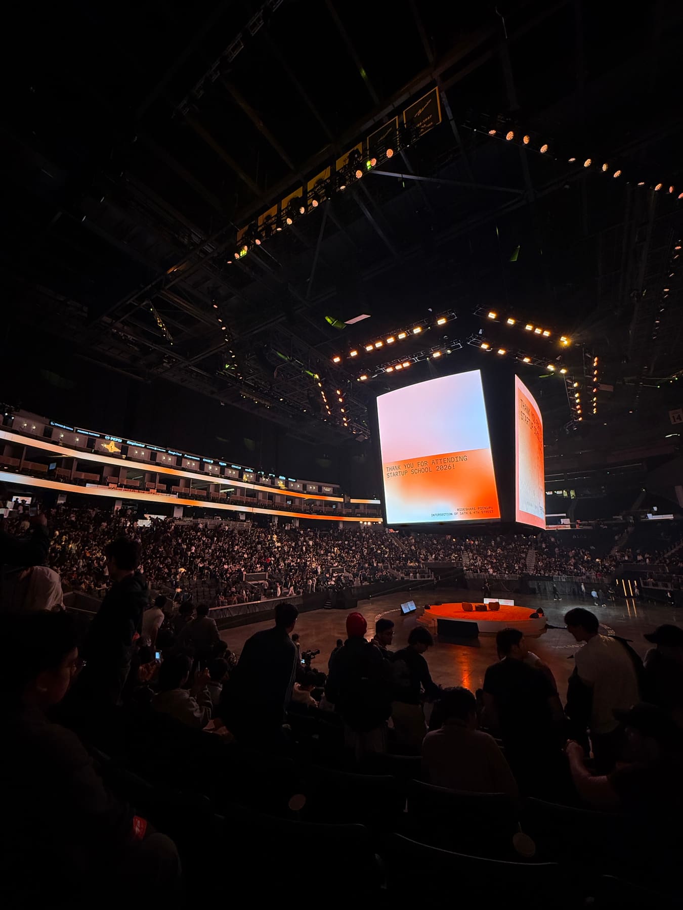 Chase Center, before the first talk.