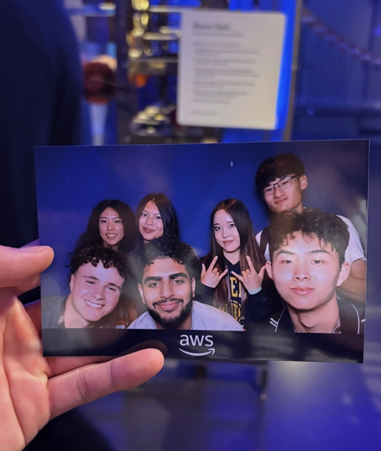 A photo of a photo. Everyone made it in.